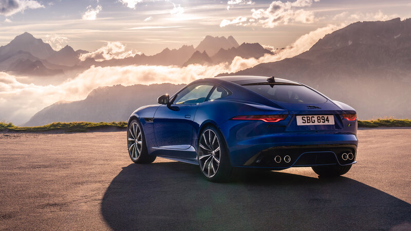 Blue Jaguar F-type — Dramatic, Sunset