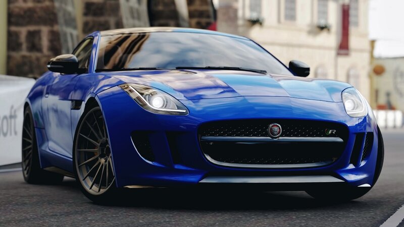 Blue Jaguar F-type R