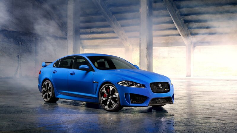 Blue Jaguar Sedan — Dramatic, Photograph, Car, Smoke