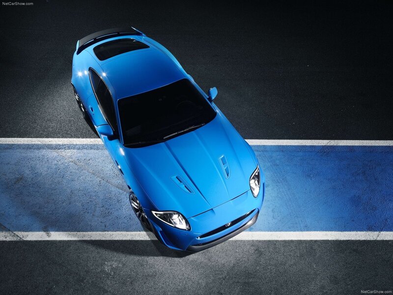 blue jaguar sports car