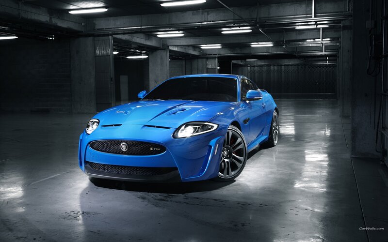 blue jaguar sports car