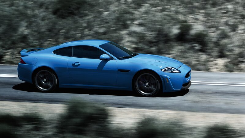 blue jaguar sports car