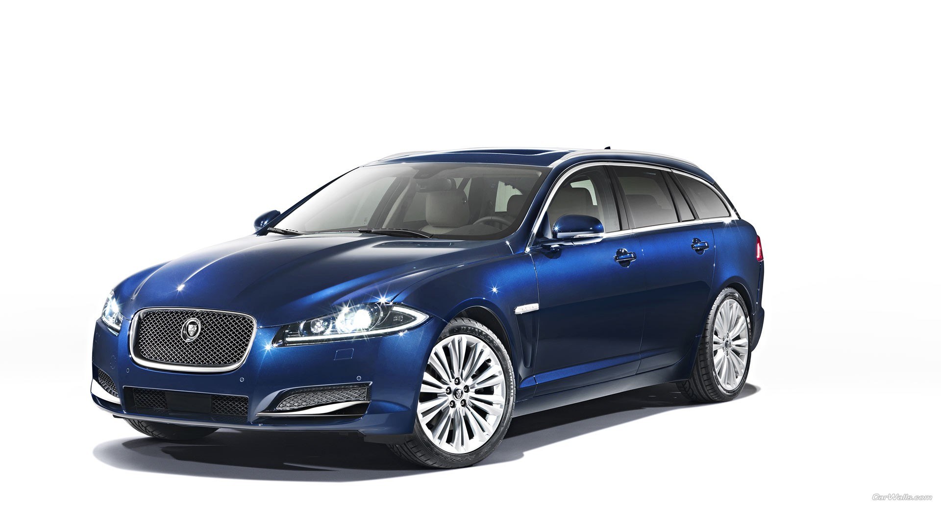 blue jaguar station wagon