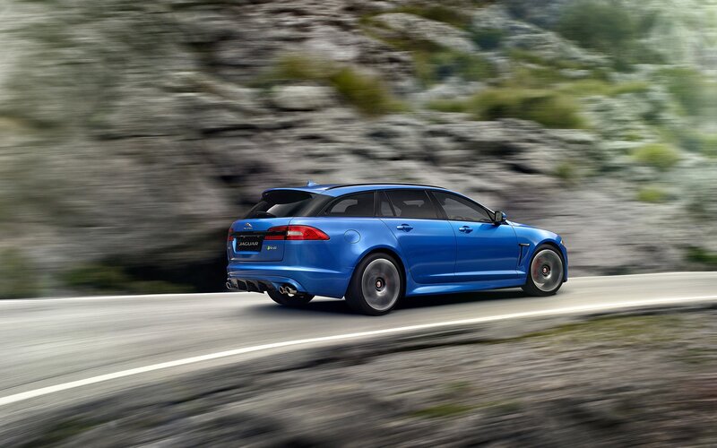 Blue Jaguar Station Wagon — Dynamic, Photograph