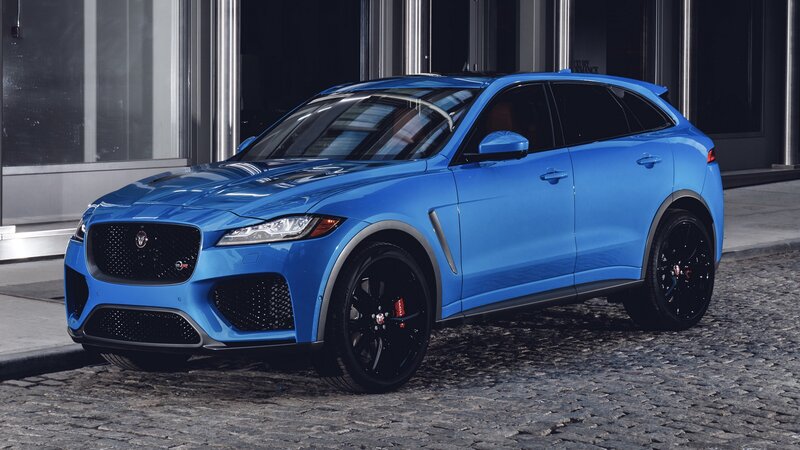 Blue Jaguar Suv — Dramatic