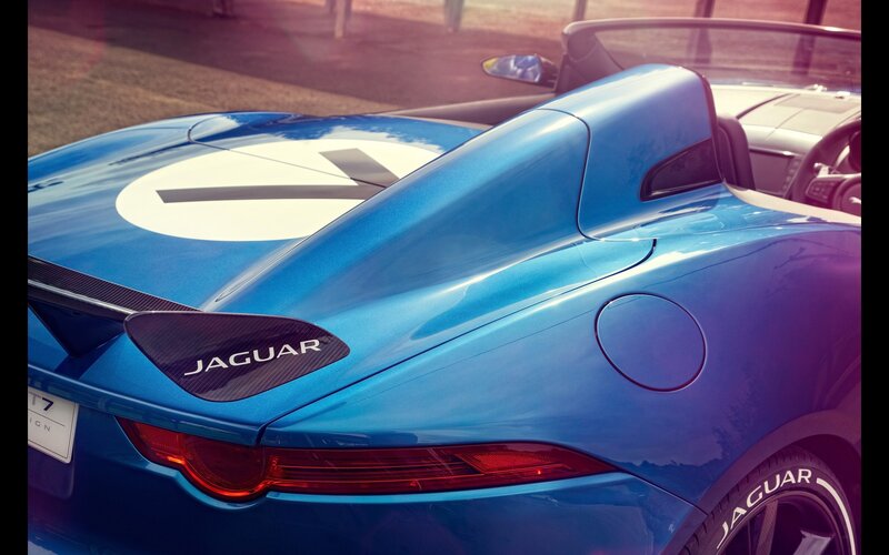 Blue Jaguar T7 sports car