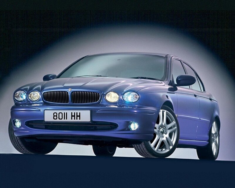 blue jaguar x-type sedan