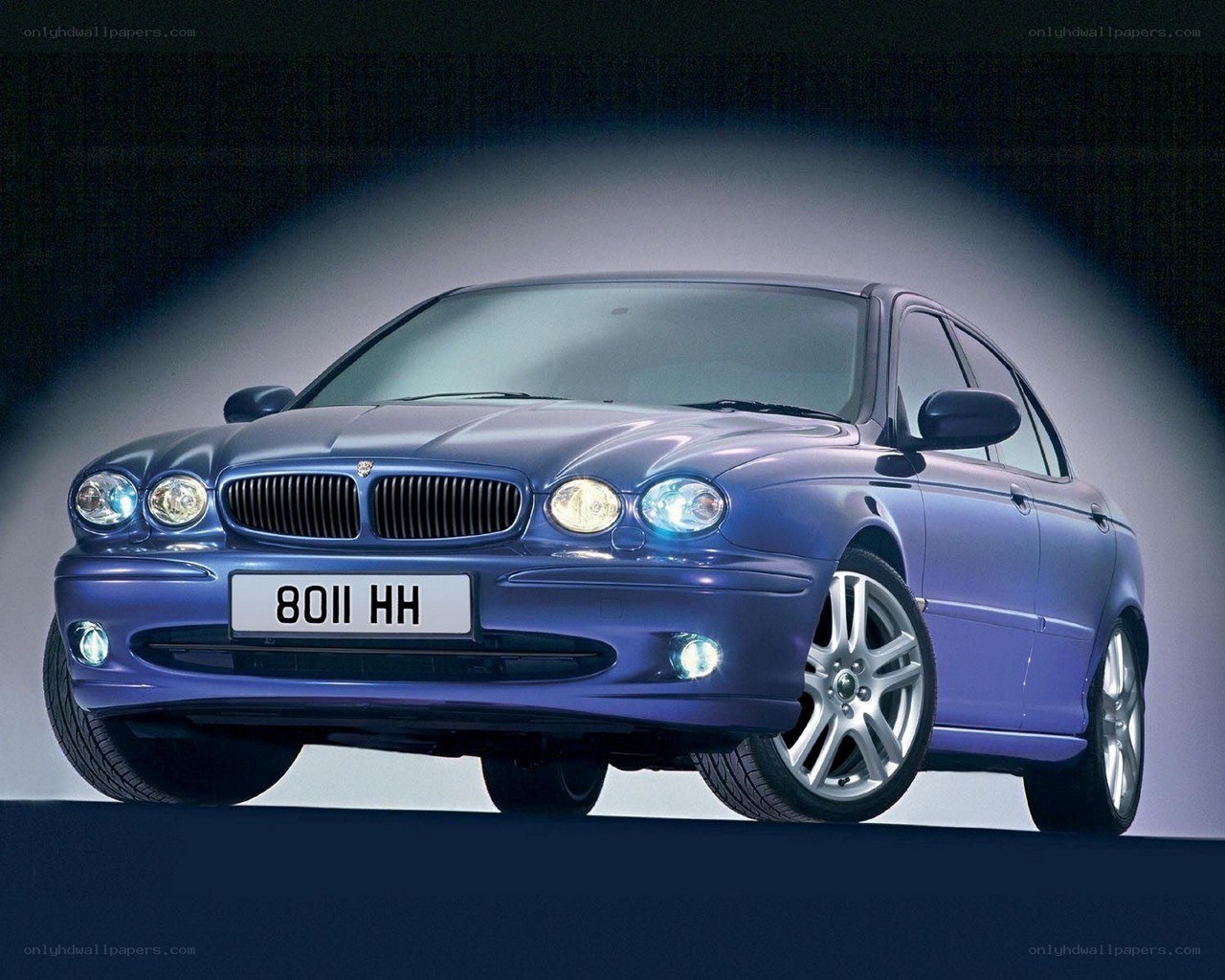 blue jaguar x-type sedan