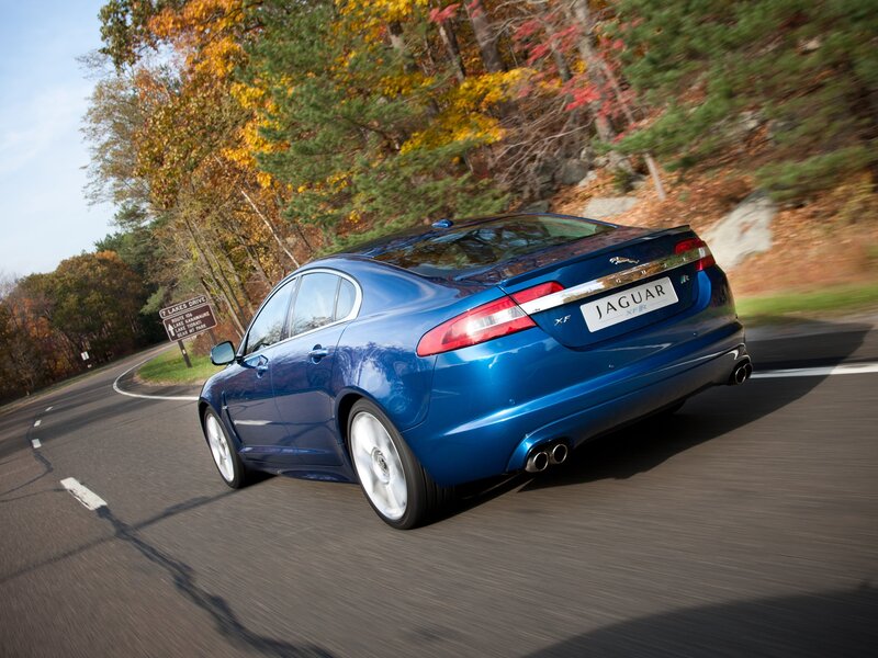 Blue Jaguar Xf Car