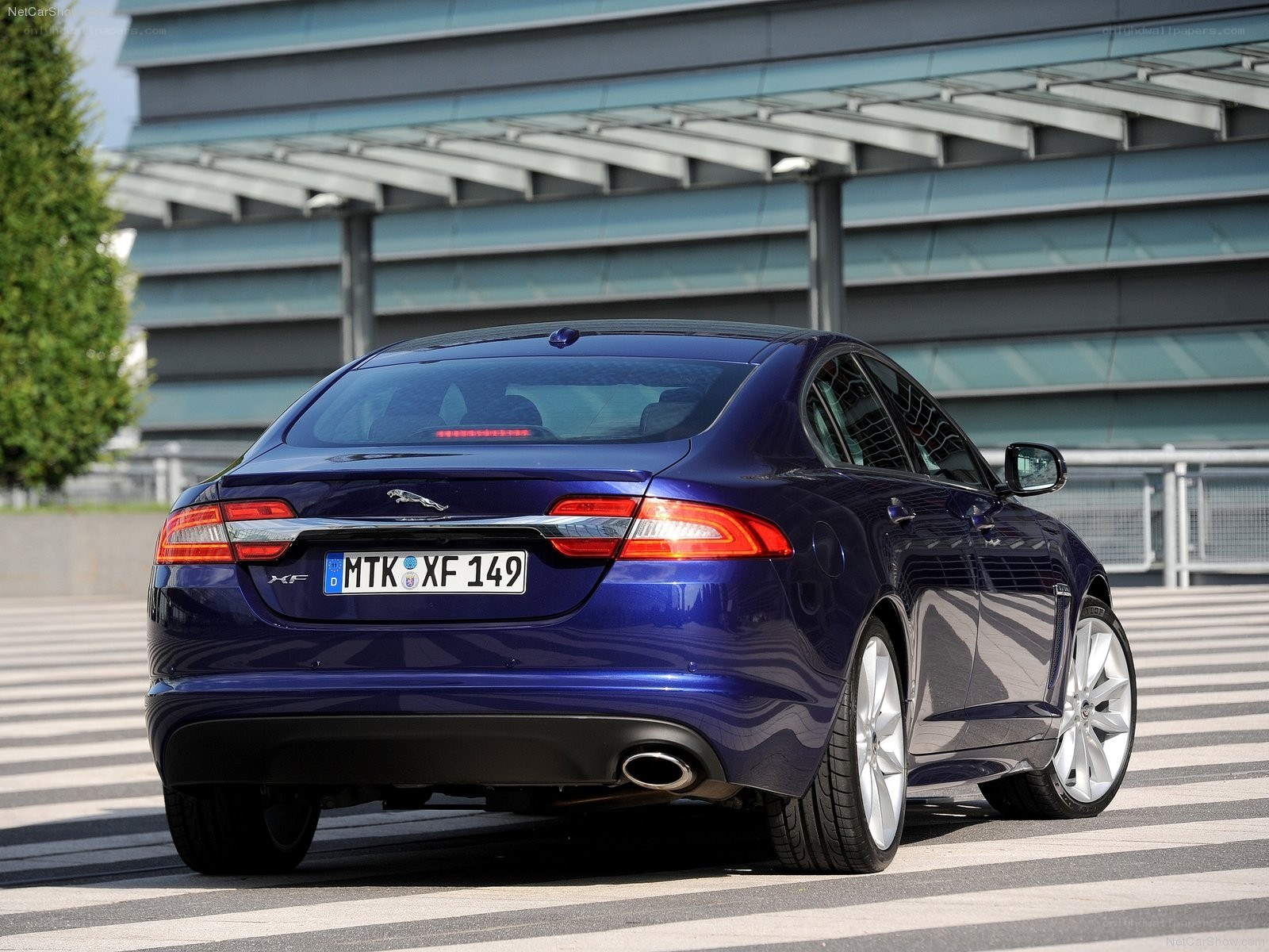 blue jaguar xf sedan