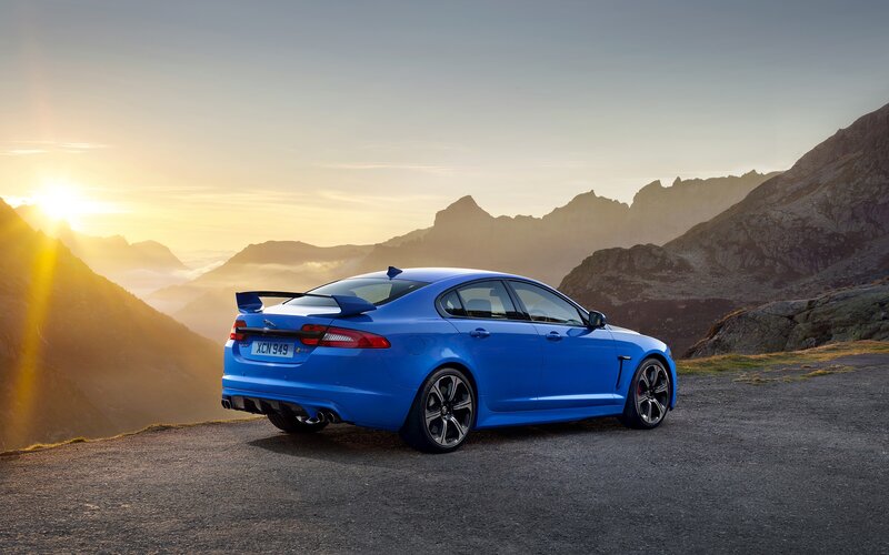 Blue Jaguar Xfr-s — Dramatic, Sunrise