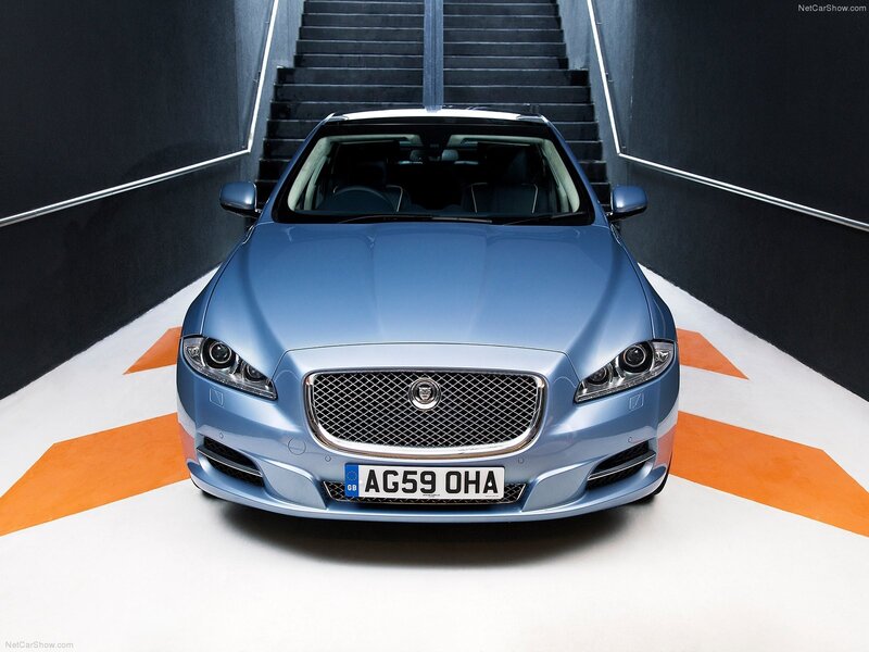 blue jaguar xj sedan
