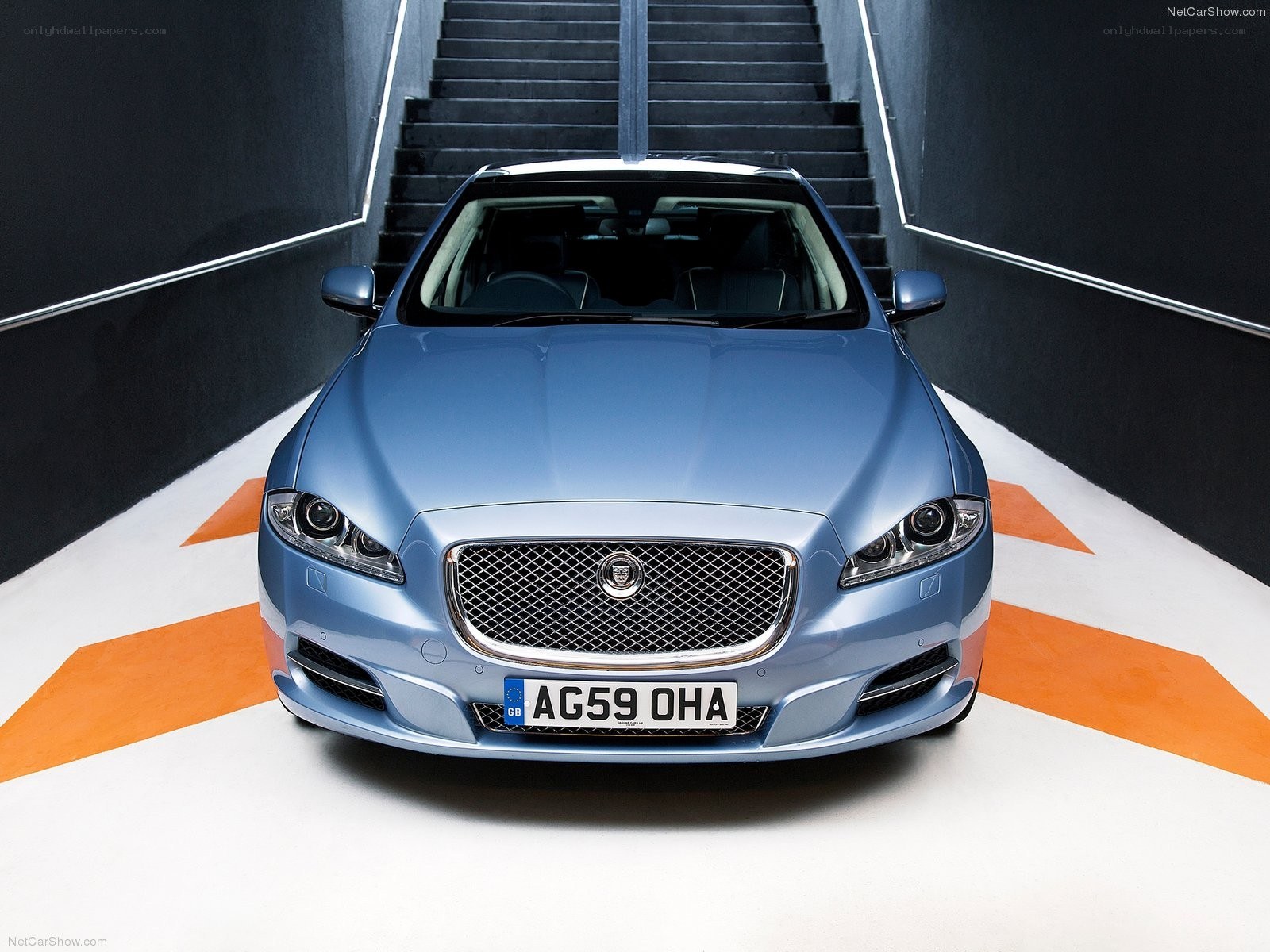 blue jaguar xj sedan