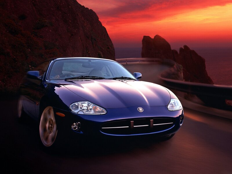 Blue Jaguar Xk Car