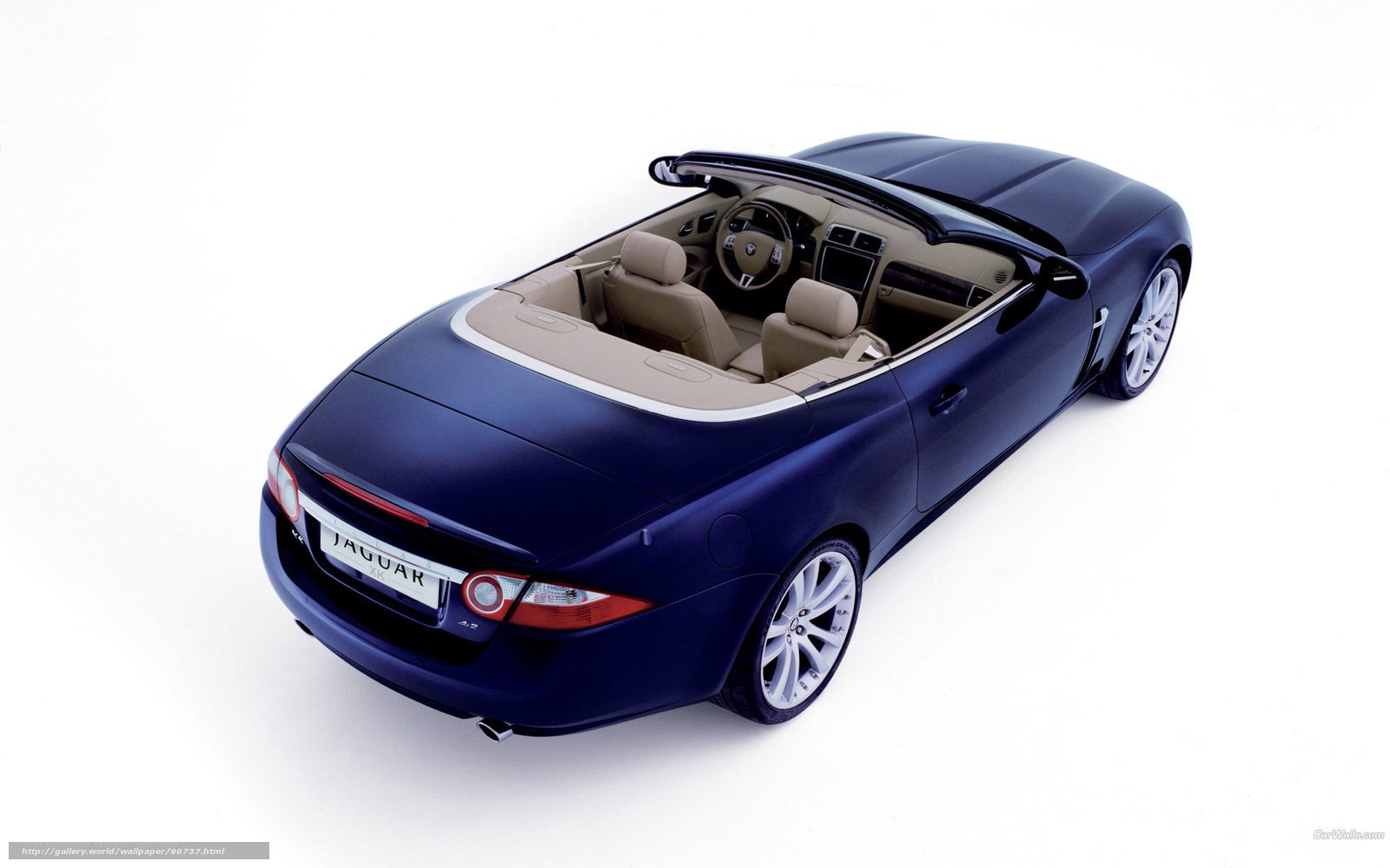 Blue Jaguar XK Convertible
