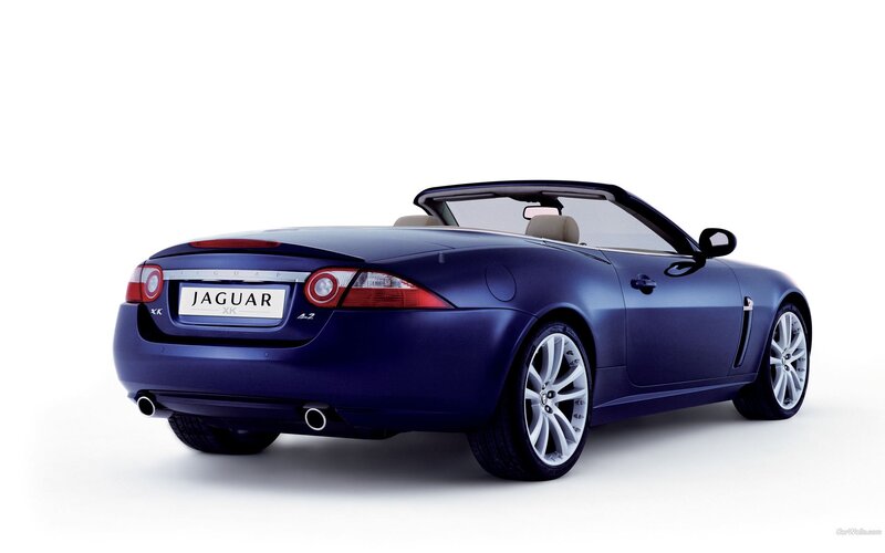 Blue Jaguar XK Convertible
