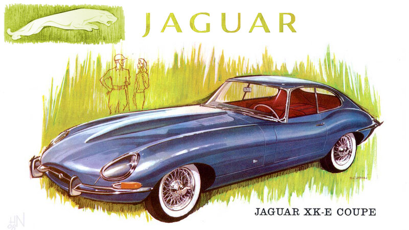 Blue Jaguar Xk-e Coupe
