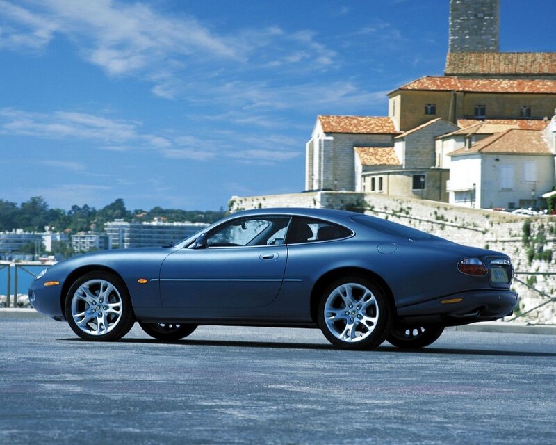 Blue Jaguar XKR sports car