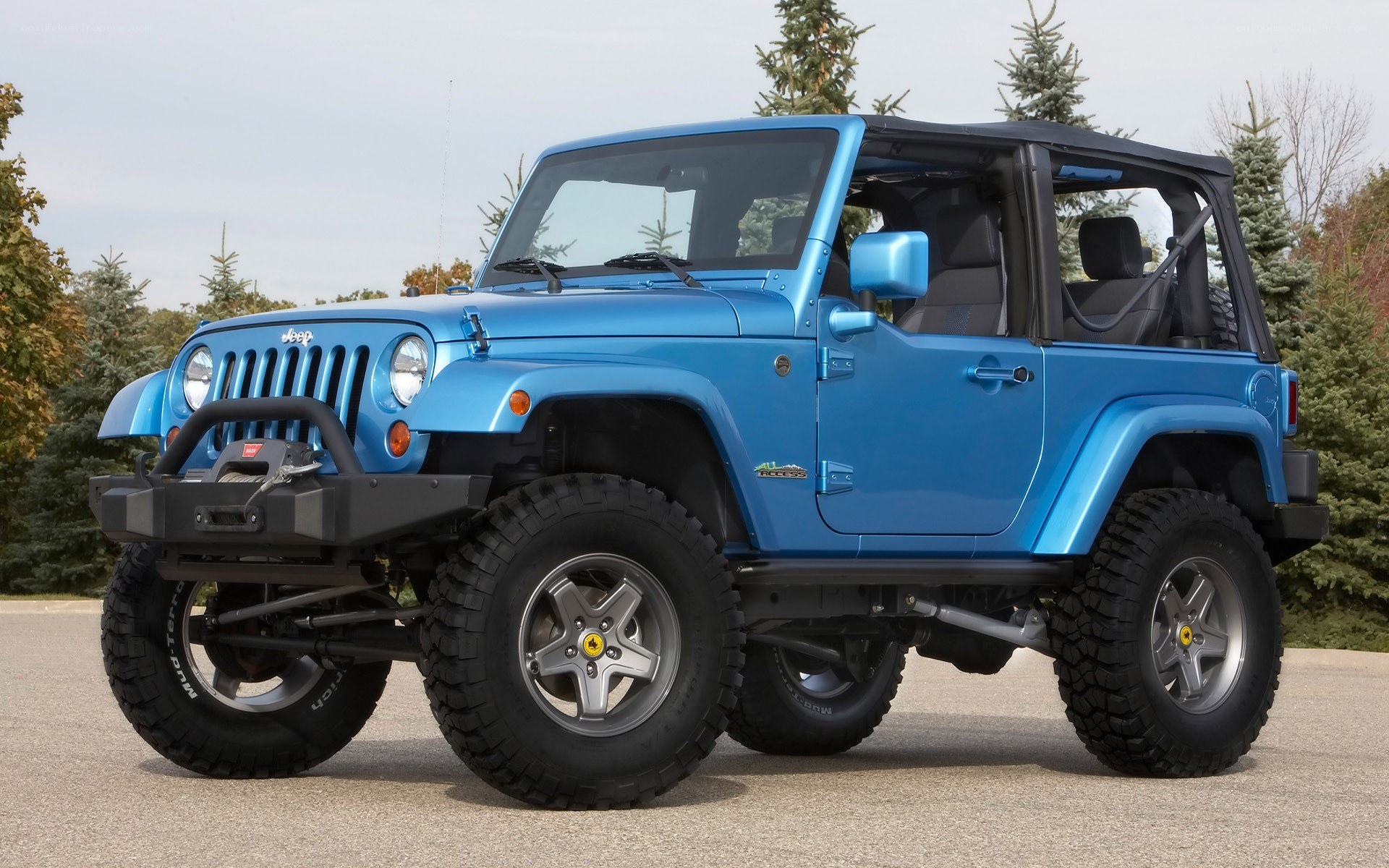 blue jeep wrangler suv
