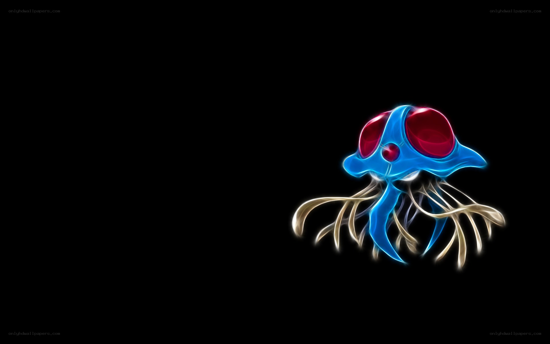 Blue jellyfish-like creature