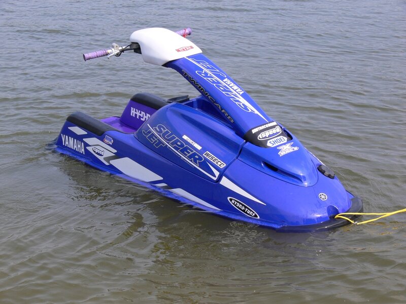 Blue Jet Ski in Water — Calm