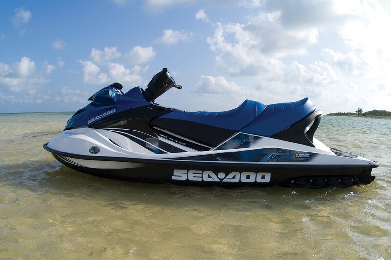 Blue Jet Ski in Water