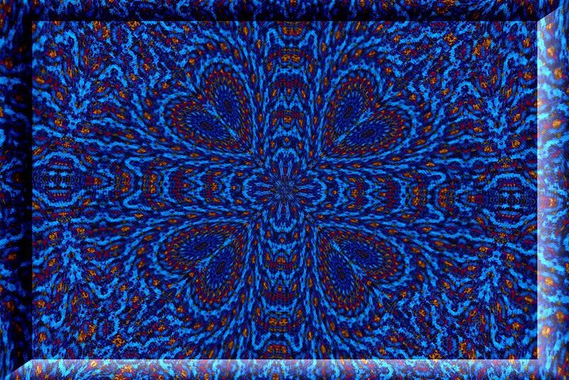 blue kaleidoscopic pattern