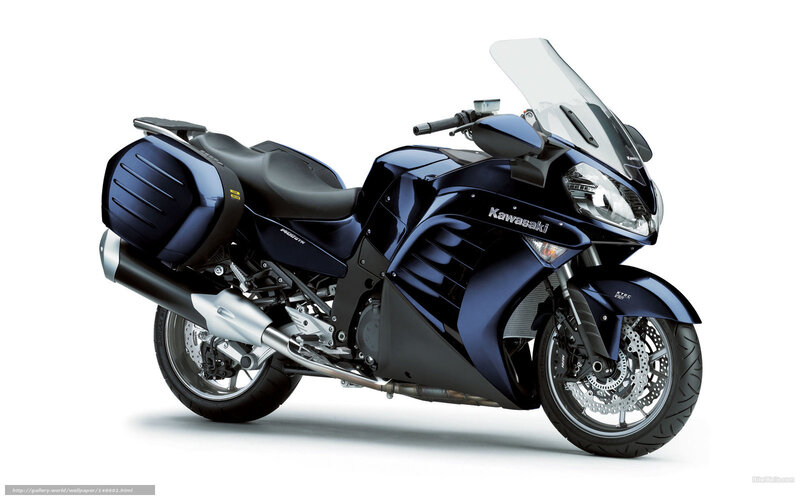 Blue Kawasaki motorcycle