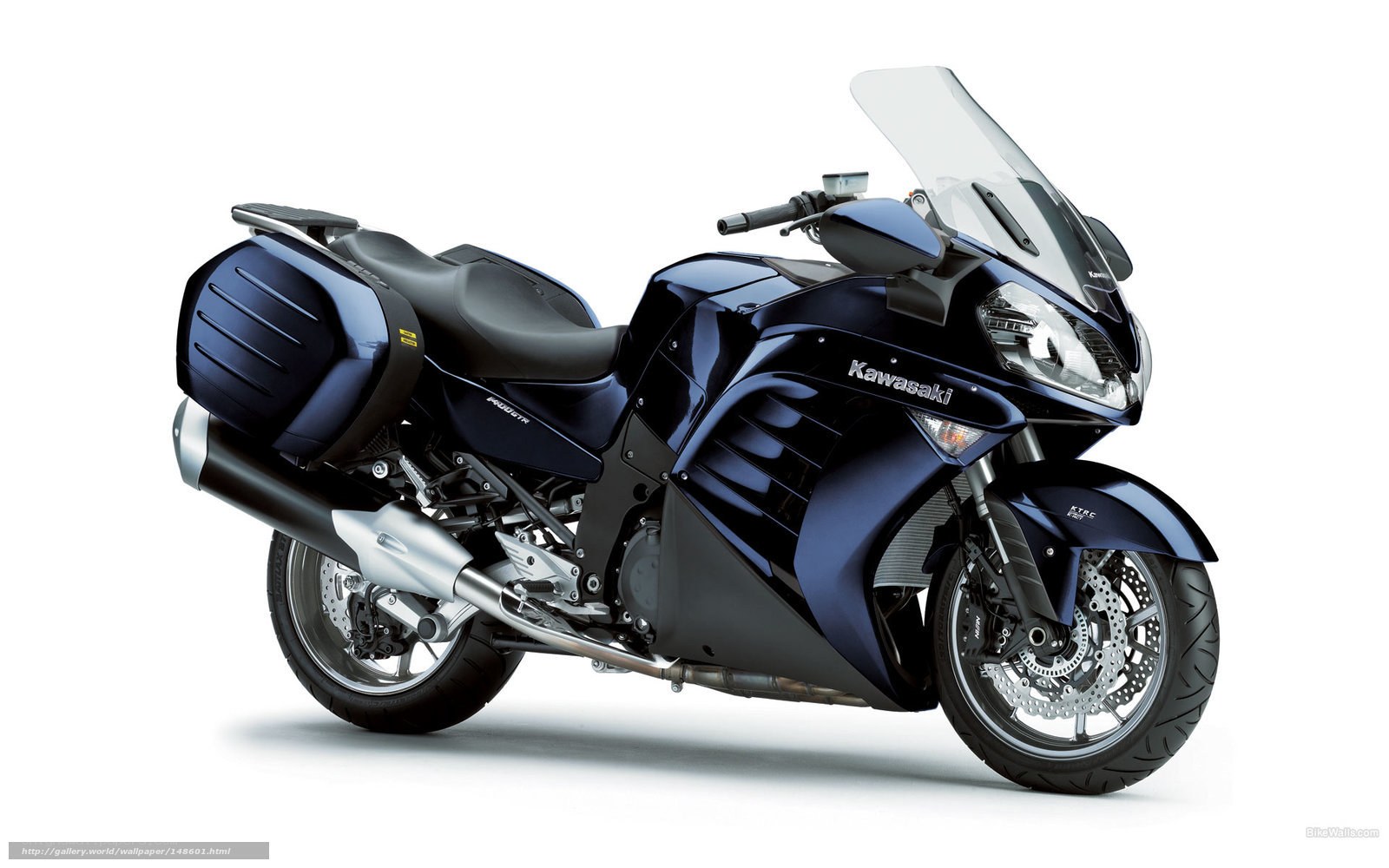 Blue Kawasaki motorcycle