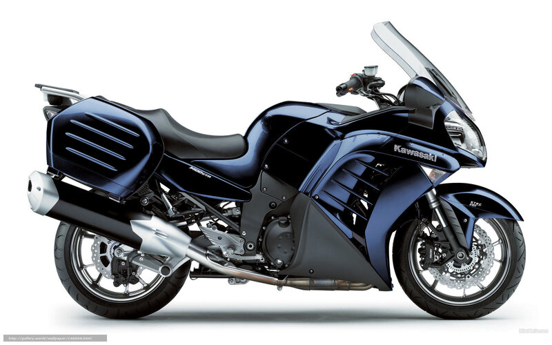 Blue Kawasaki motorcycle