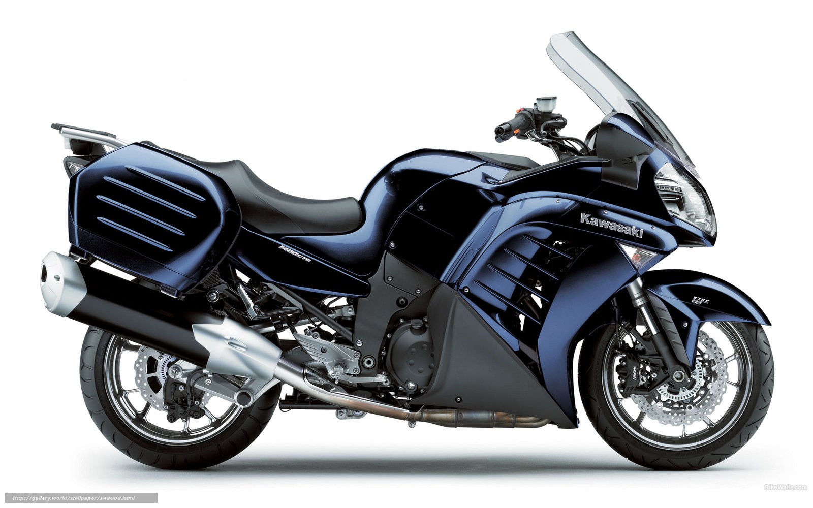 Blue Kawasaki motorcycle