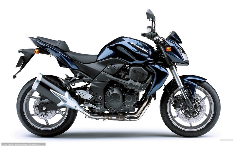 Blue Kawasaki motorcycle