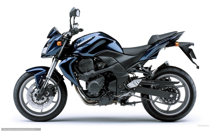 Blue Kawasaki motorcycle