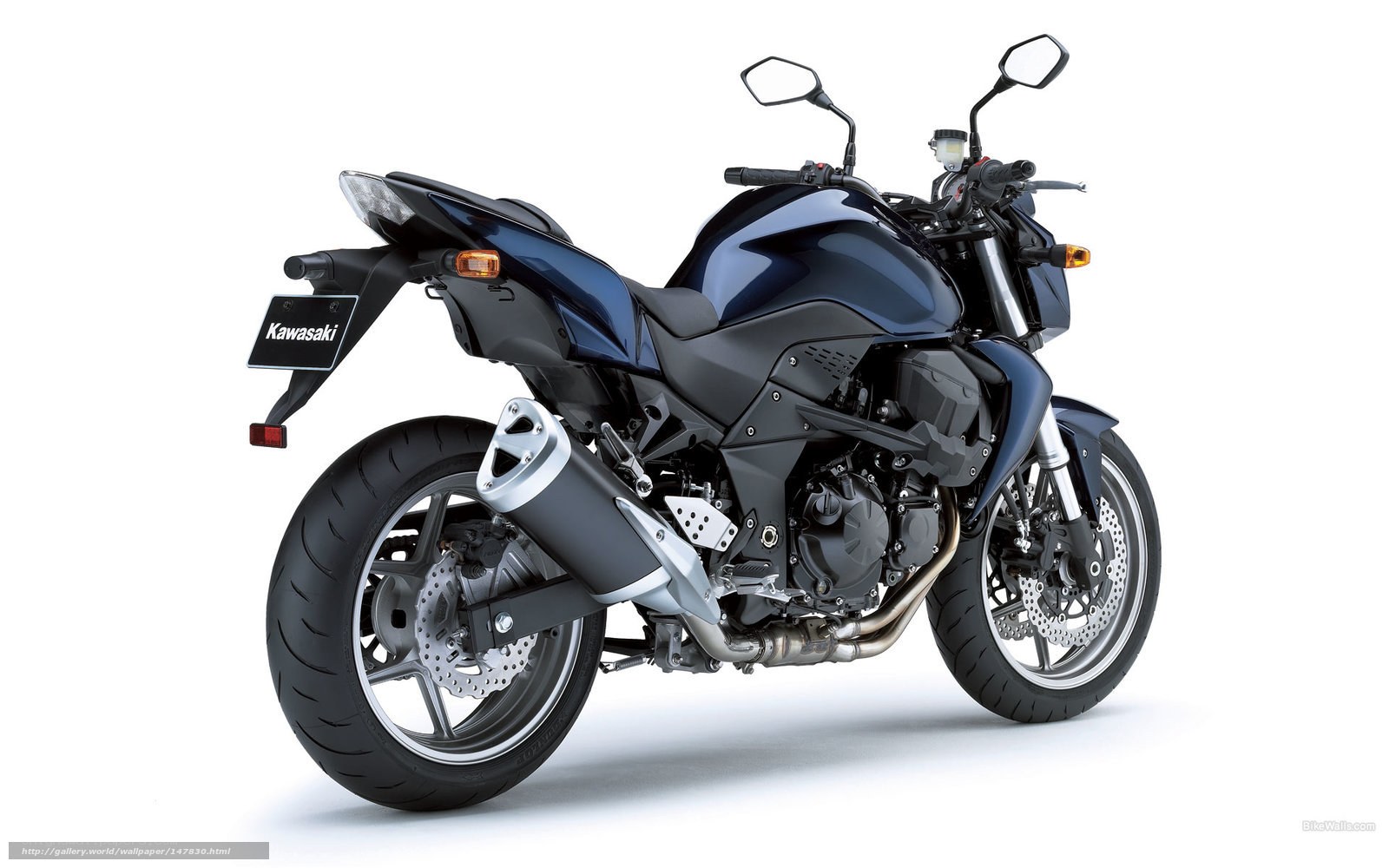 Blue Kawasaki motorcycle