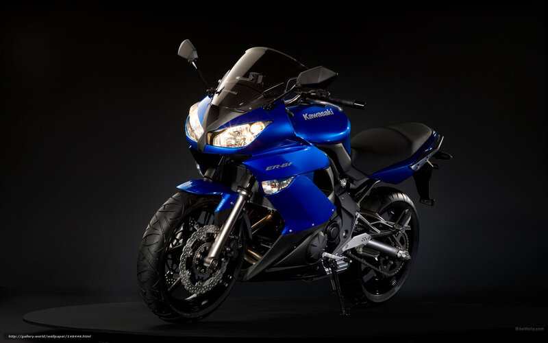 Blue Kawasaki Motorcycle — Dramatic