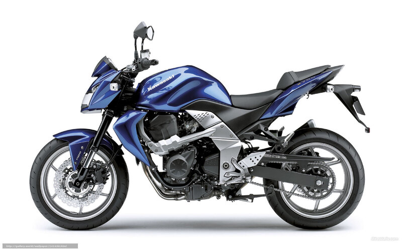 Blue Kawasaki Motorcycle — Neutral