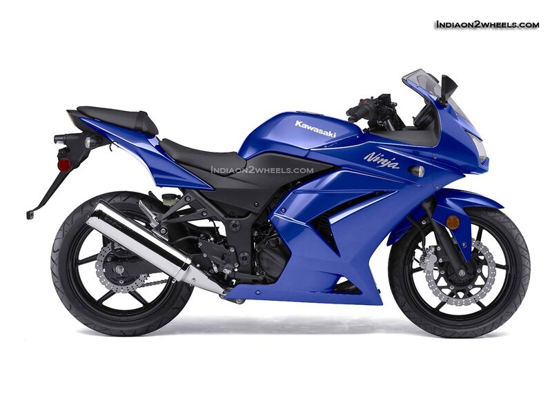 blue kawasaki ninja motorcycle