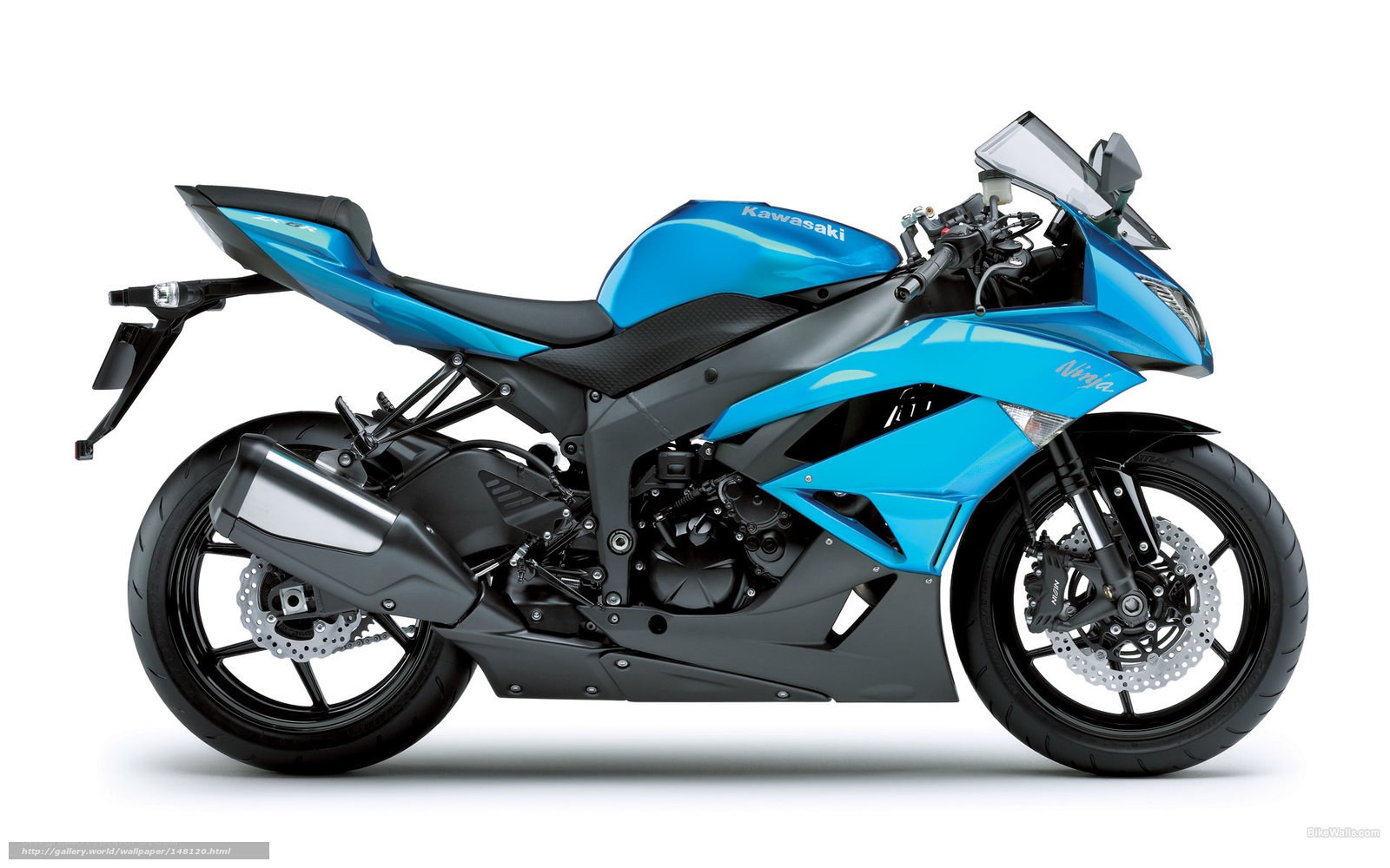 Blue Kawasaki Ninja motorcycle