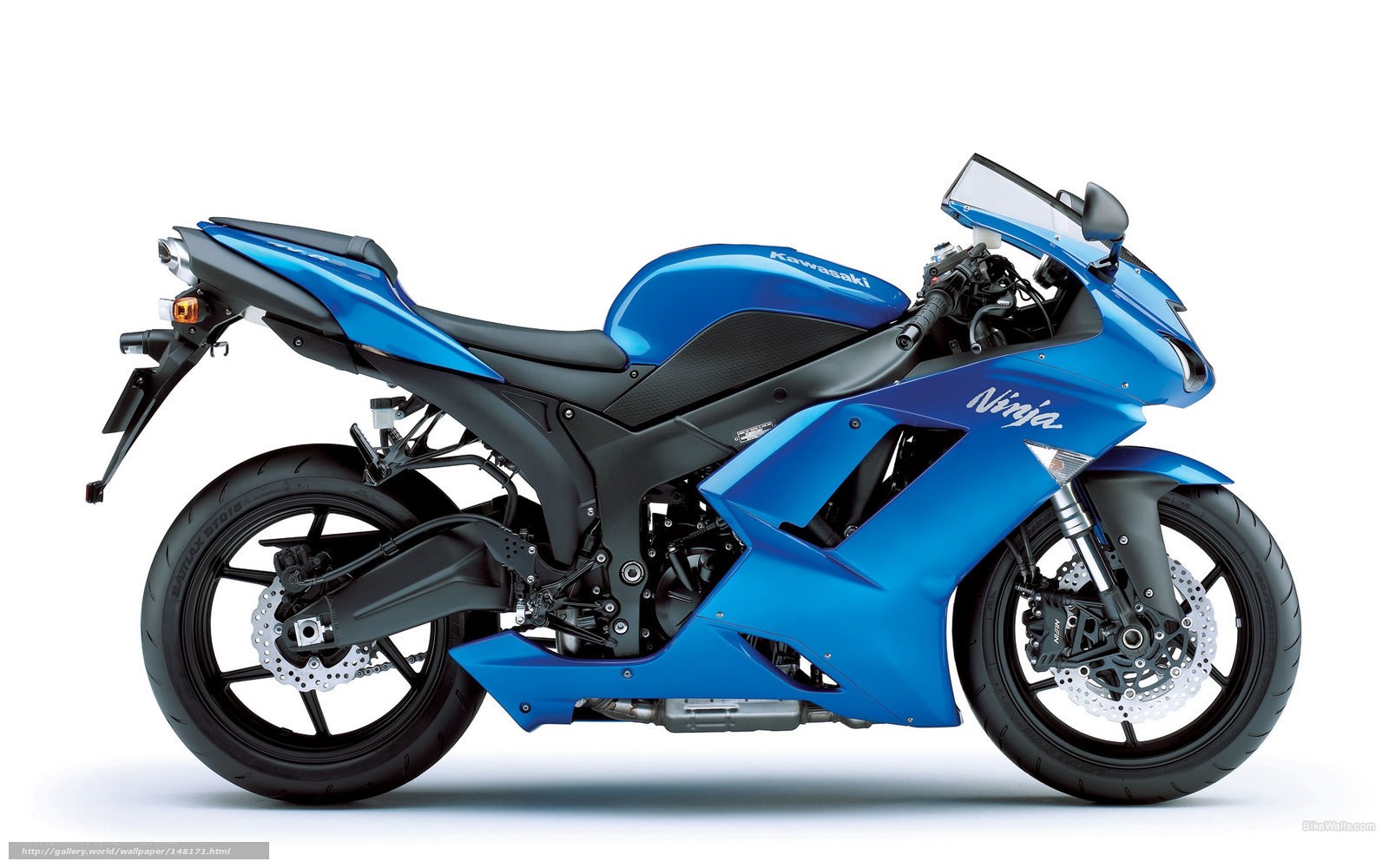 Blue Kawasaki Ninja motorcycle
