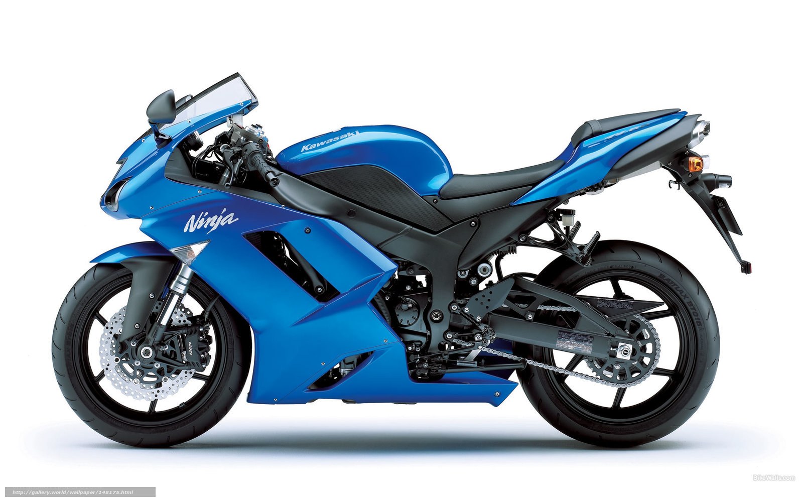 Blue Kawasaki Ninja motorcycle