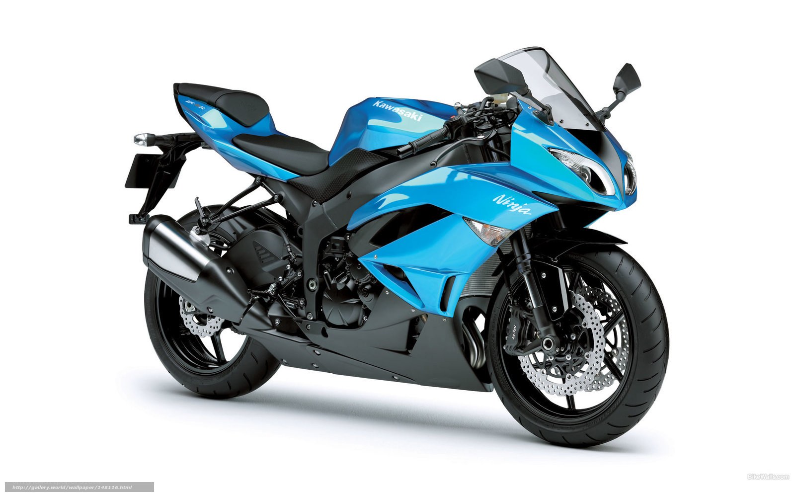 Blue Kawasaki Ninja sportbike