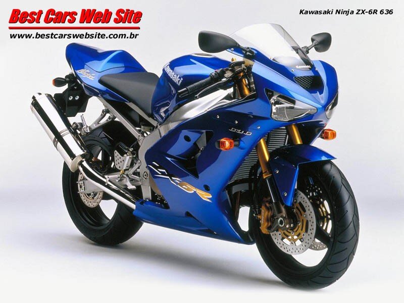Blue Kawasaki Ninja ZX-6R motorcycle