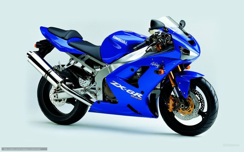 Blue Kawasaki ZX-6R motorcycle