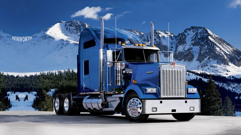 Blue Kenworth Truck — Dramatic