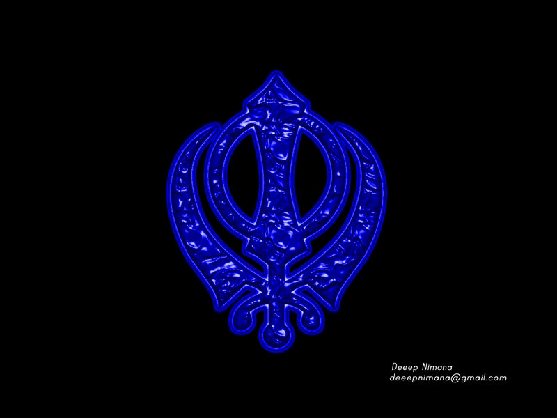 Blue Khanda symbol