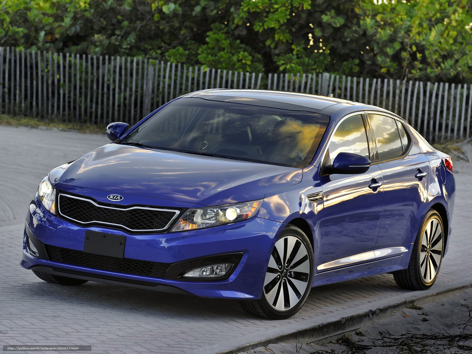 Blue Kia Optima sedan
