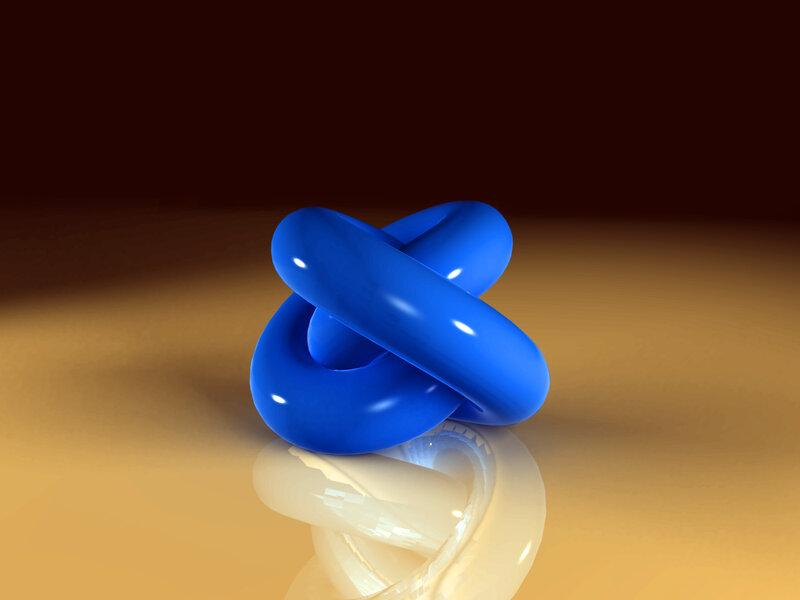 Blue Knot Sculpture — Calm