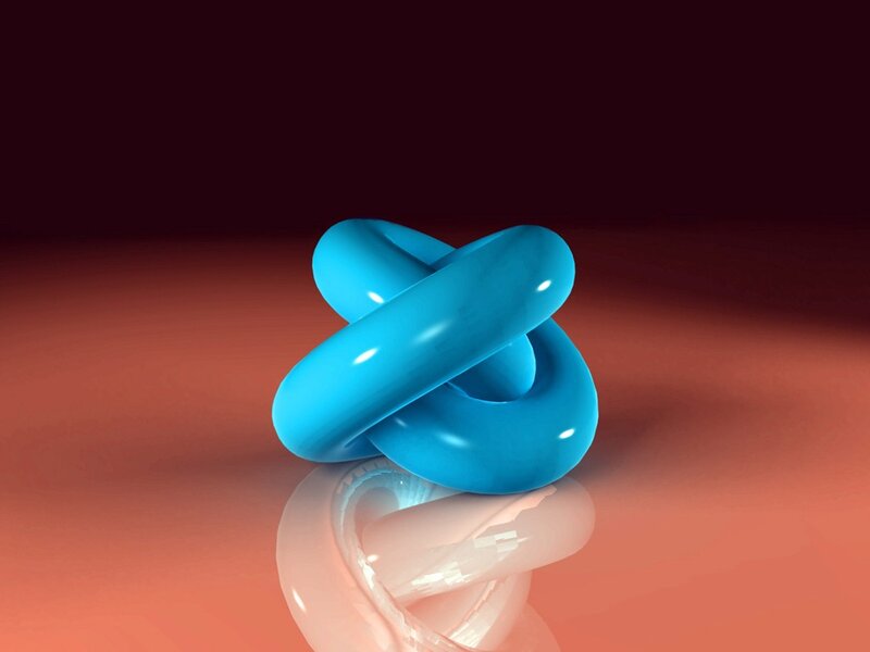 Blue knot sculpture