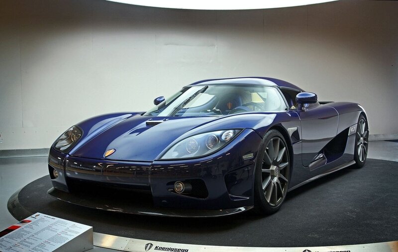 Blue Koenigsegg CCX sports car