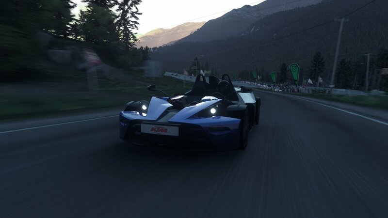 Blue Ktm X-bow Race Car